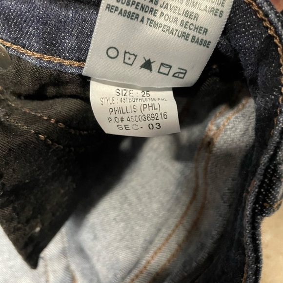 Joes jeans high rise skinny ankle distressed wave zig zag hem size 25 - Picture 5 of 6